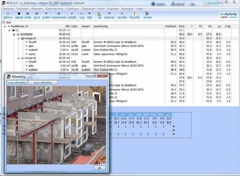 Akoestisch rekenmodel geluidwering gevel (bron: dirActivity)